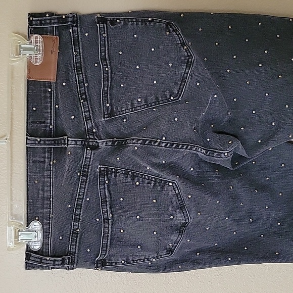 Madewell 10in High Rise Metallic Dot Skinny Jeans - Size 27 - Picture 5 of 8